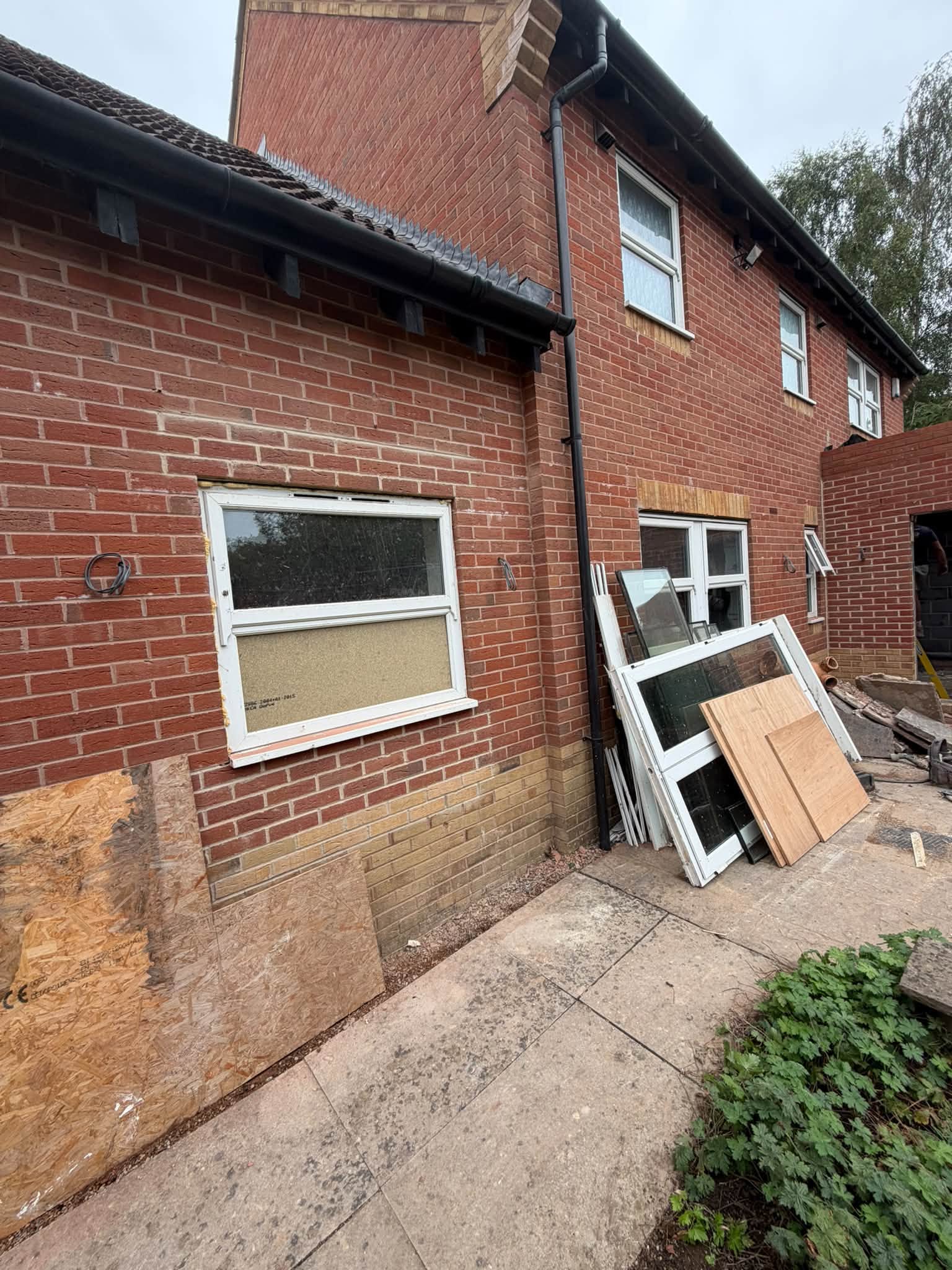 Brick house in Bristol during the outdoor lighting job